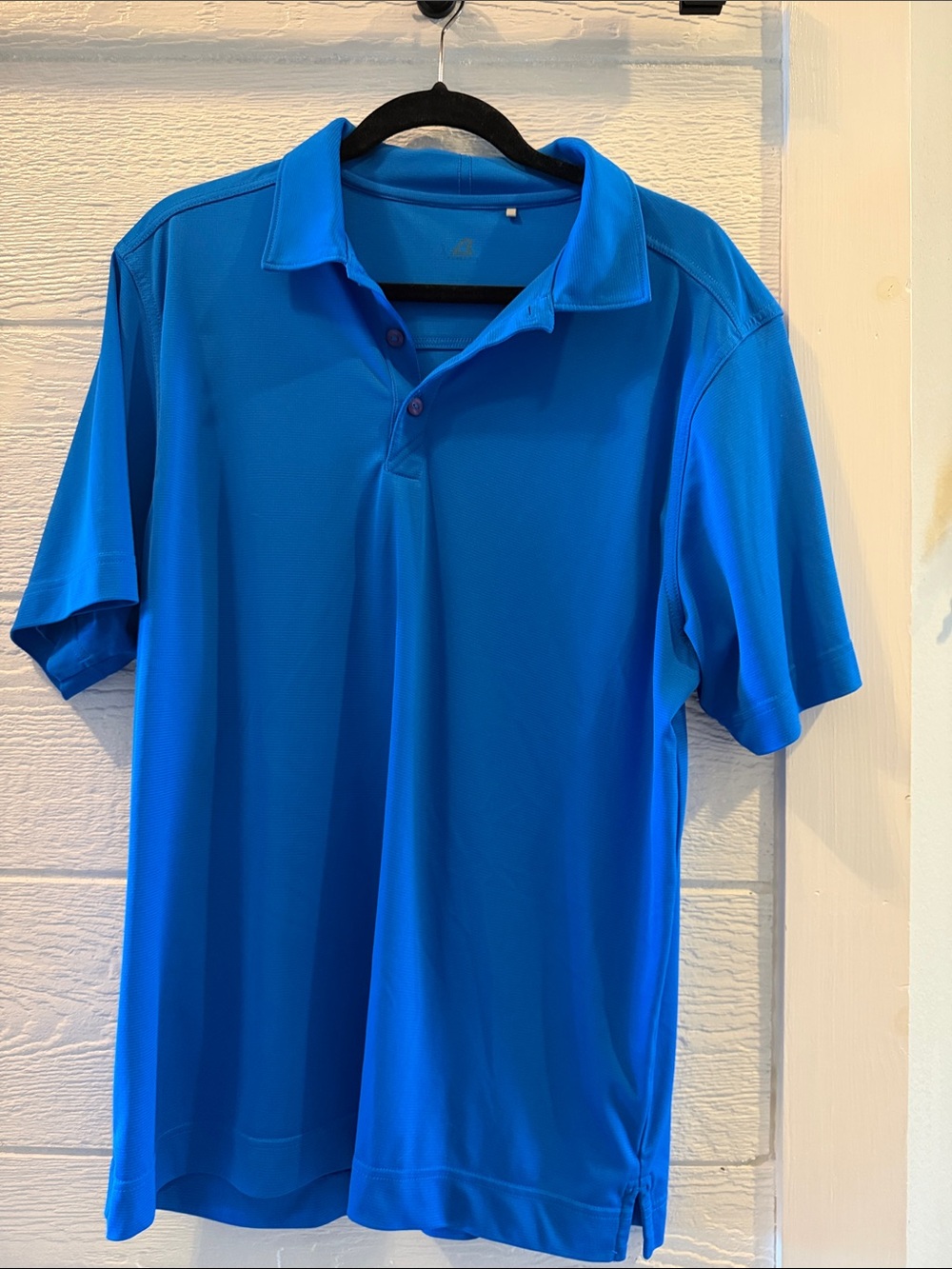 Men's Bright Blue Polo Shirt - Performance Short Sleeve